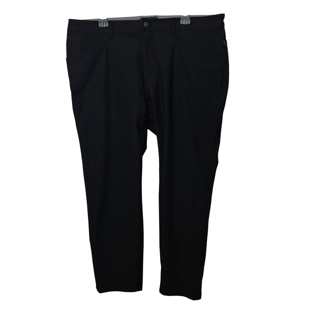 Birddogs Pants Mens 38x28 Black Stretch Performance Chino Trousers Tech Tapered
